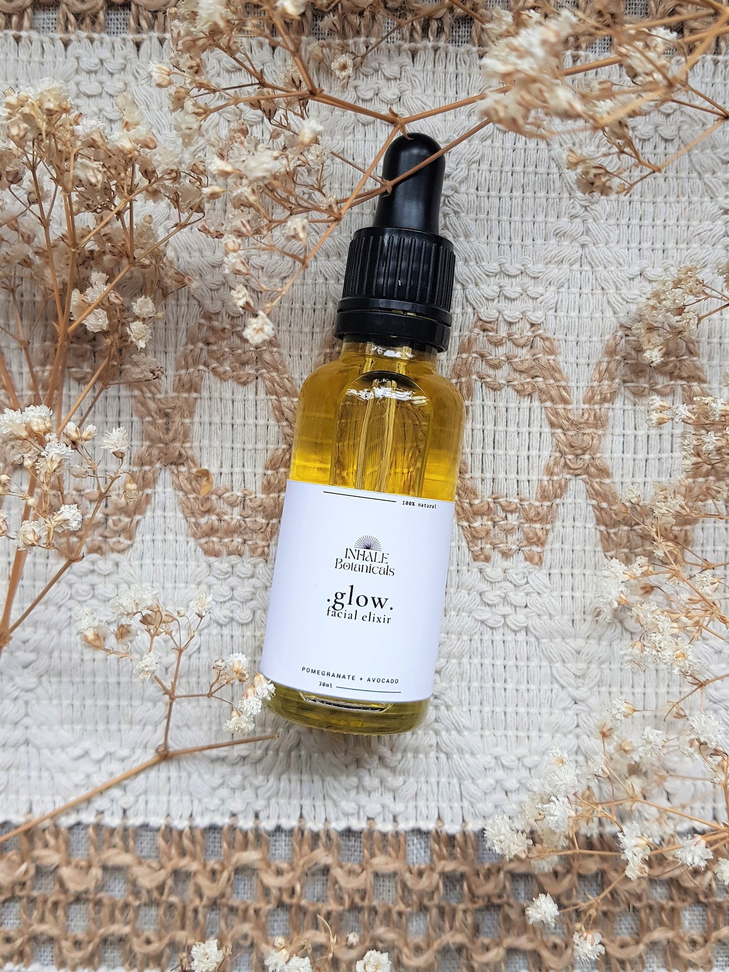 Glow Facial Elixir, Gua Sha Mushroom gift set.
