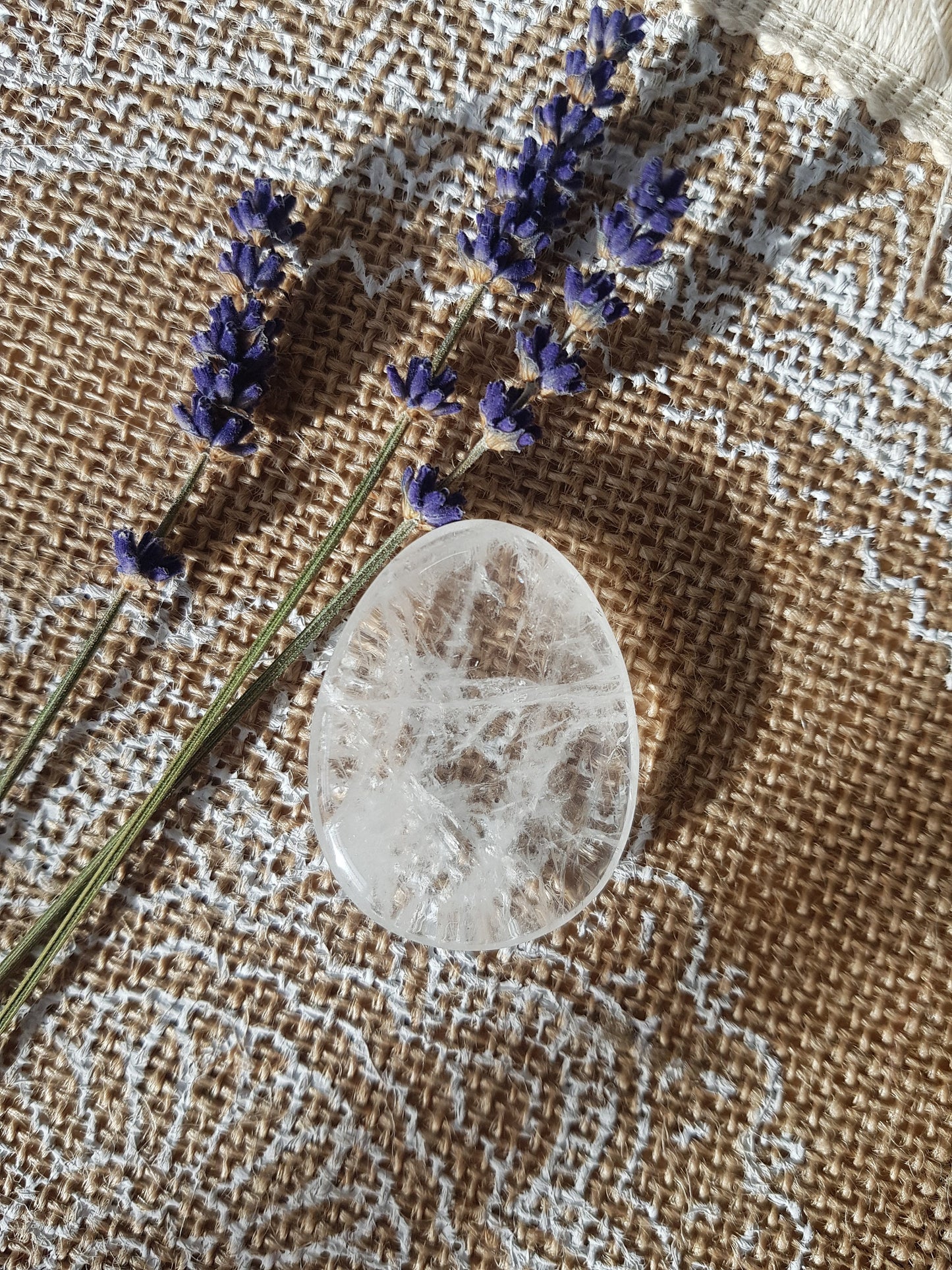 Clear Quartz Meditation Stone.