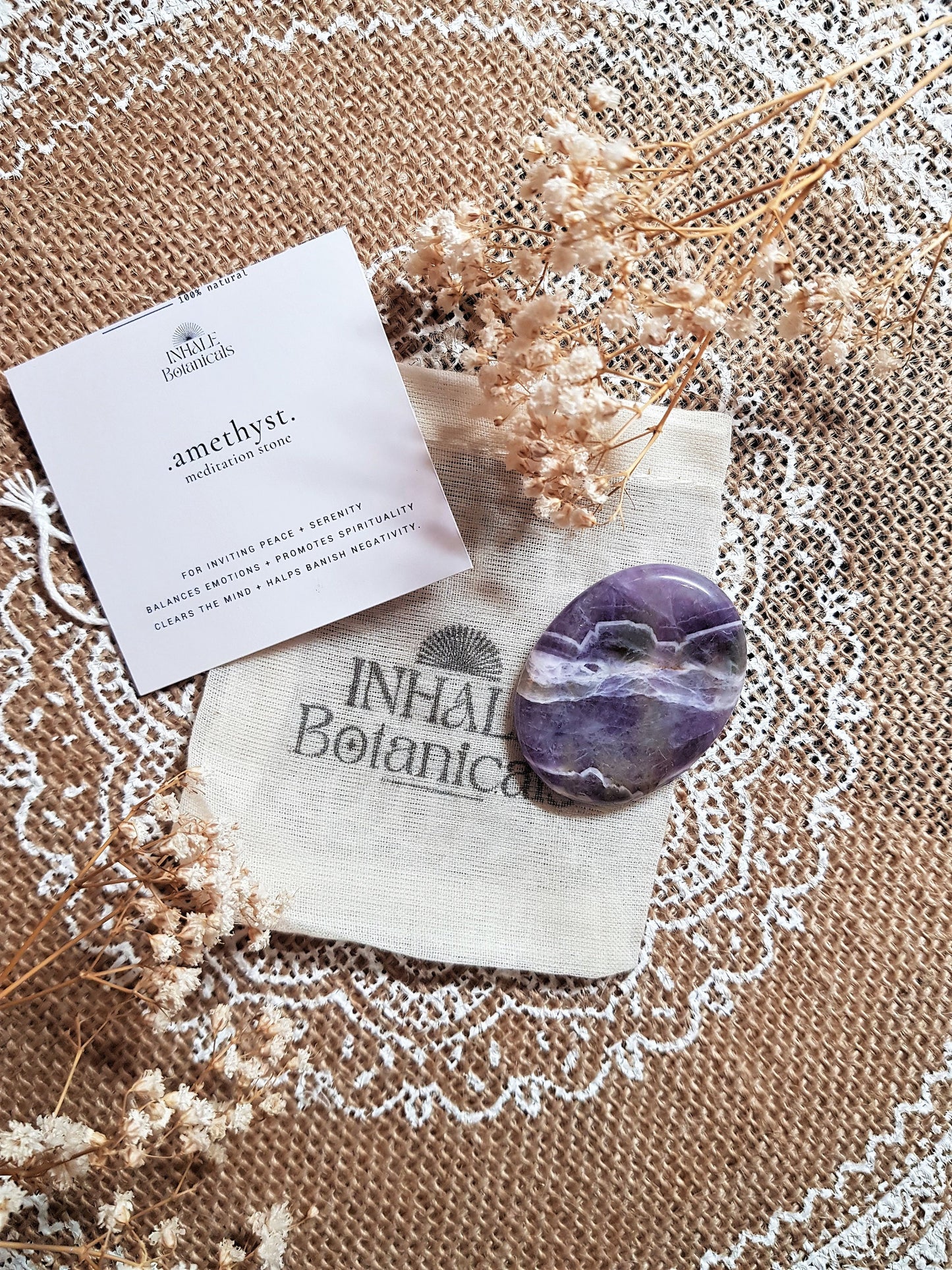 Amethyst Meditation Stone.