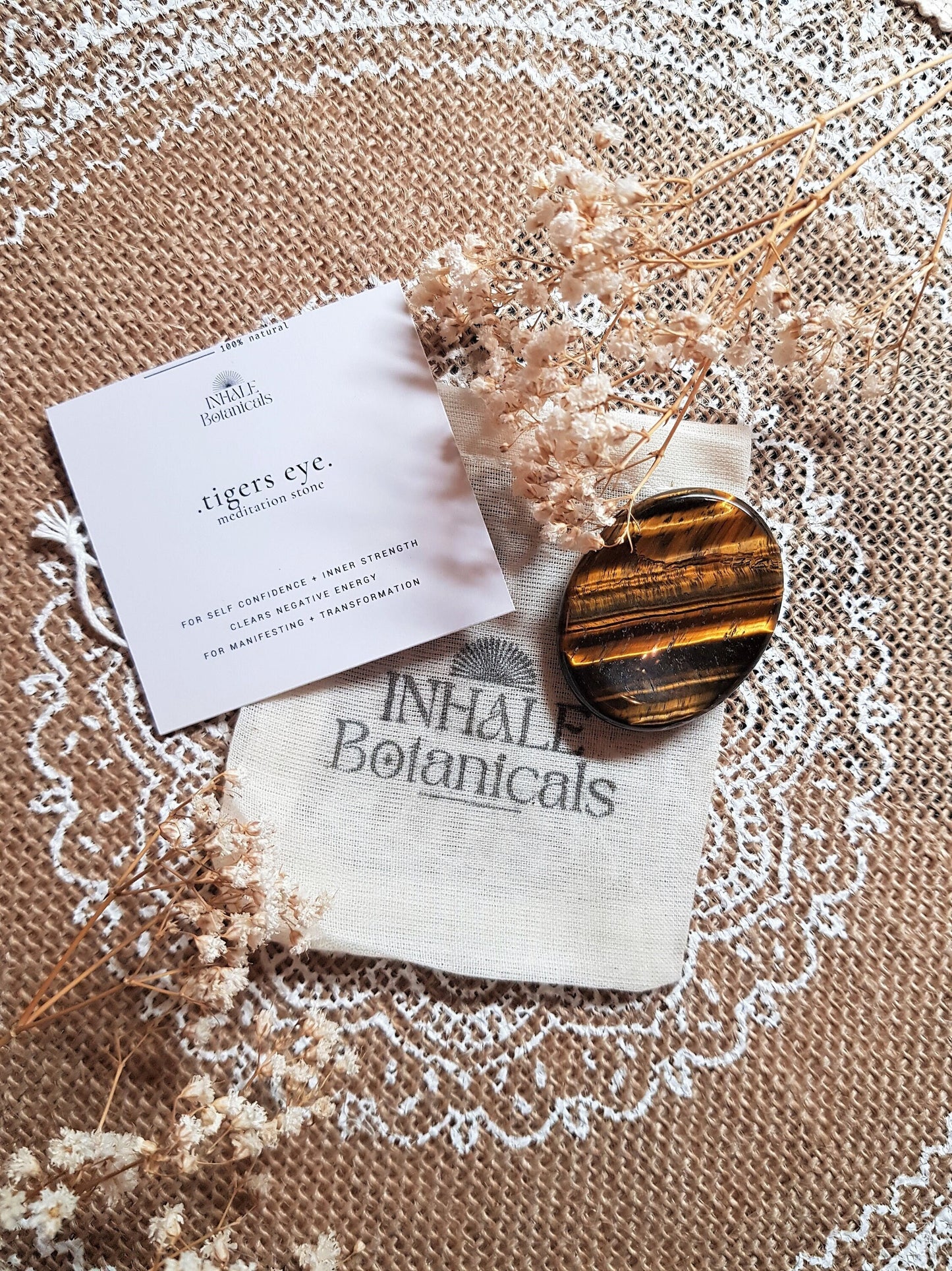 Tigers Eye Meditation Stone.