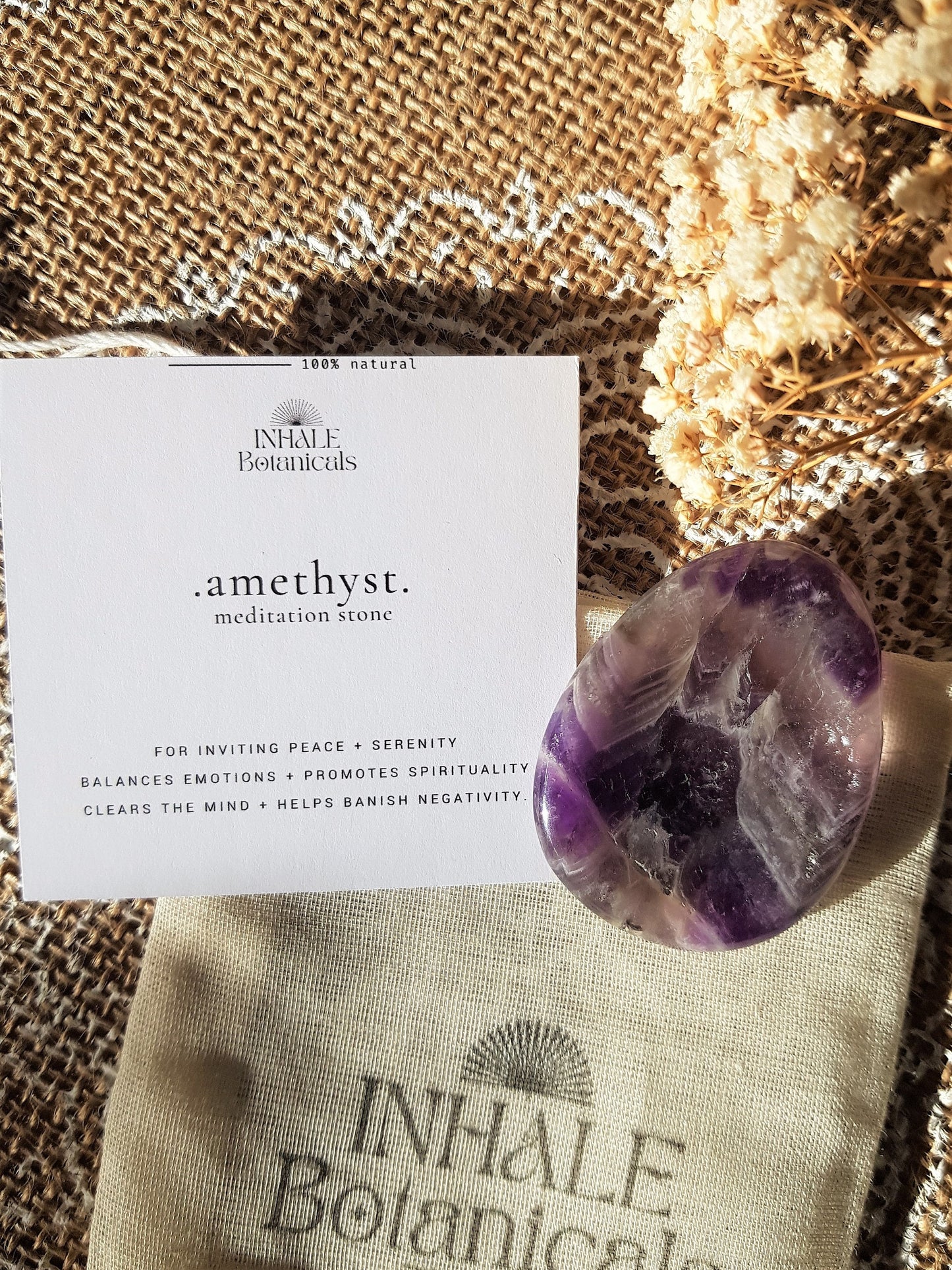 Amethyst Meditation Stone.